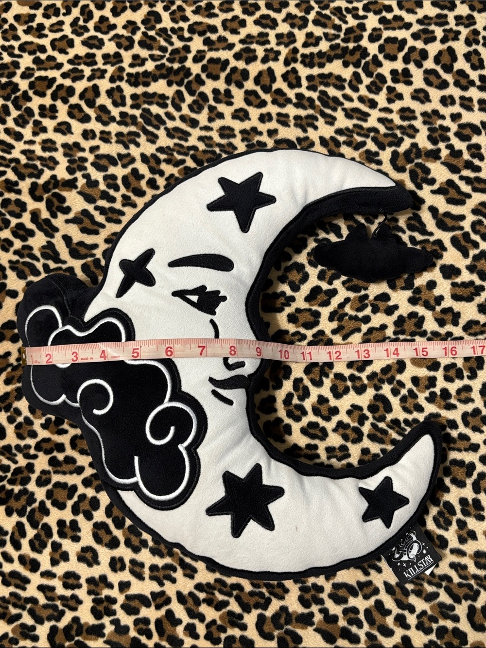 KILLSTAR π€ Moonbeam Pillow Stars Luna White Black Crescent Moon Goth Home Dorm - Picture 5 of 17